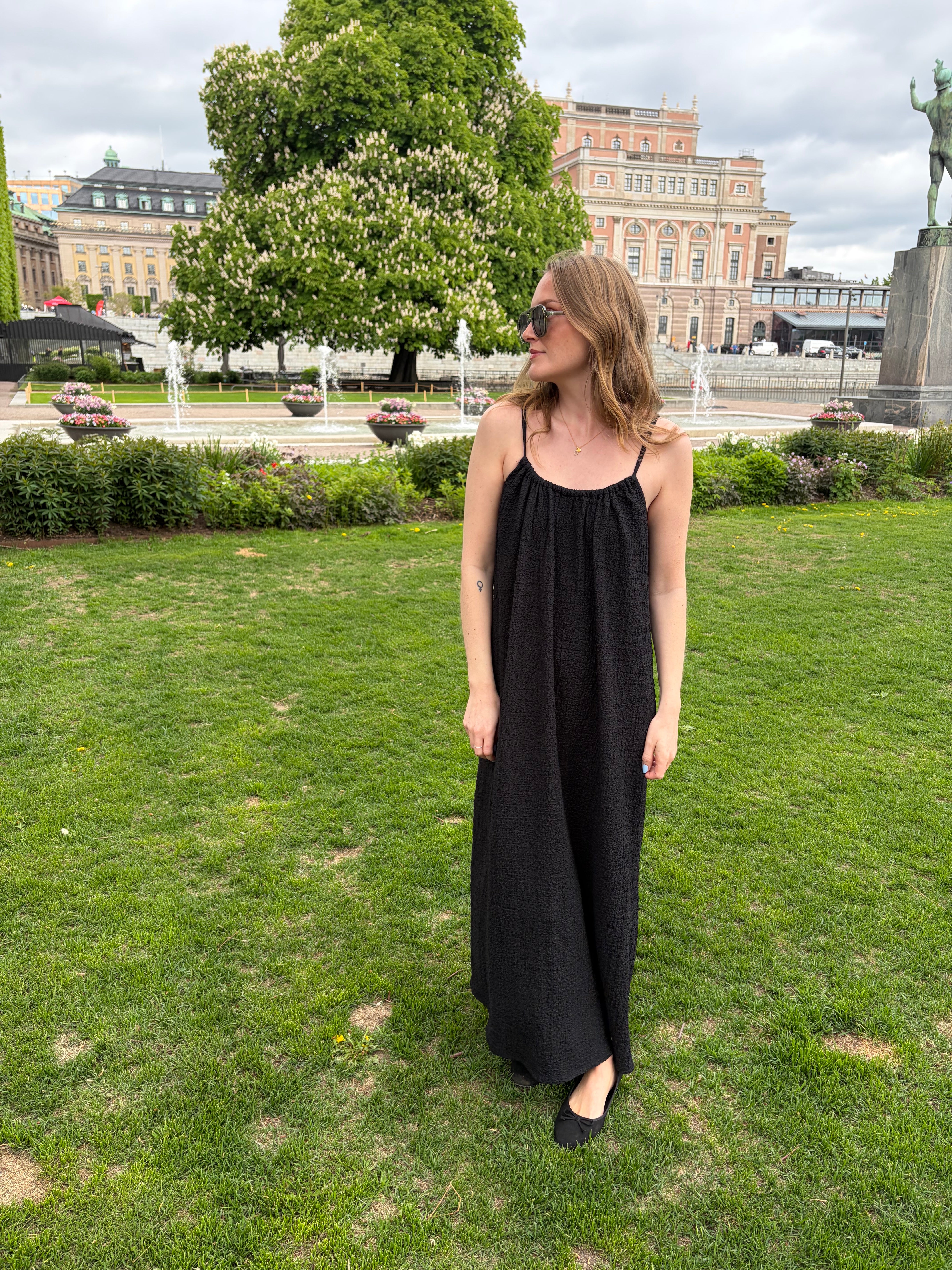 VILINDAU Long Dress - Black Beauty